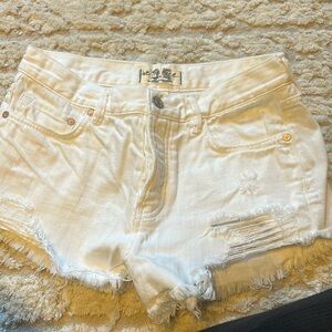 Free people denim shorts- white size 25